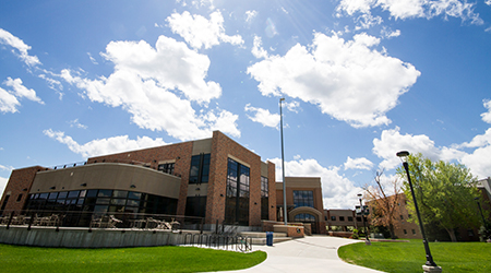 A wide-angle image of the Student Union.